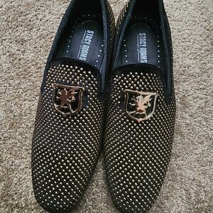 Stacy Adams Men's Loafers in Black and Gold